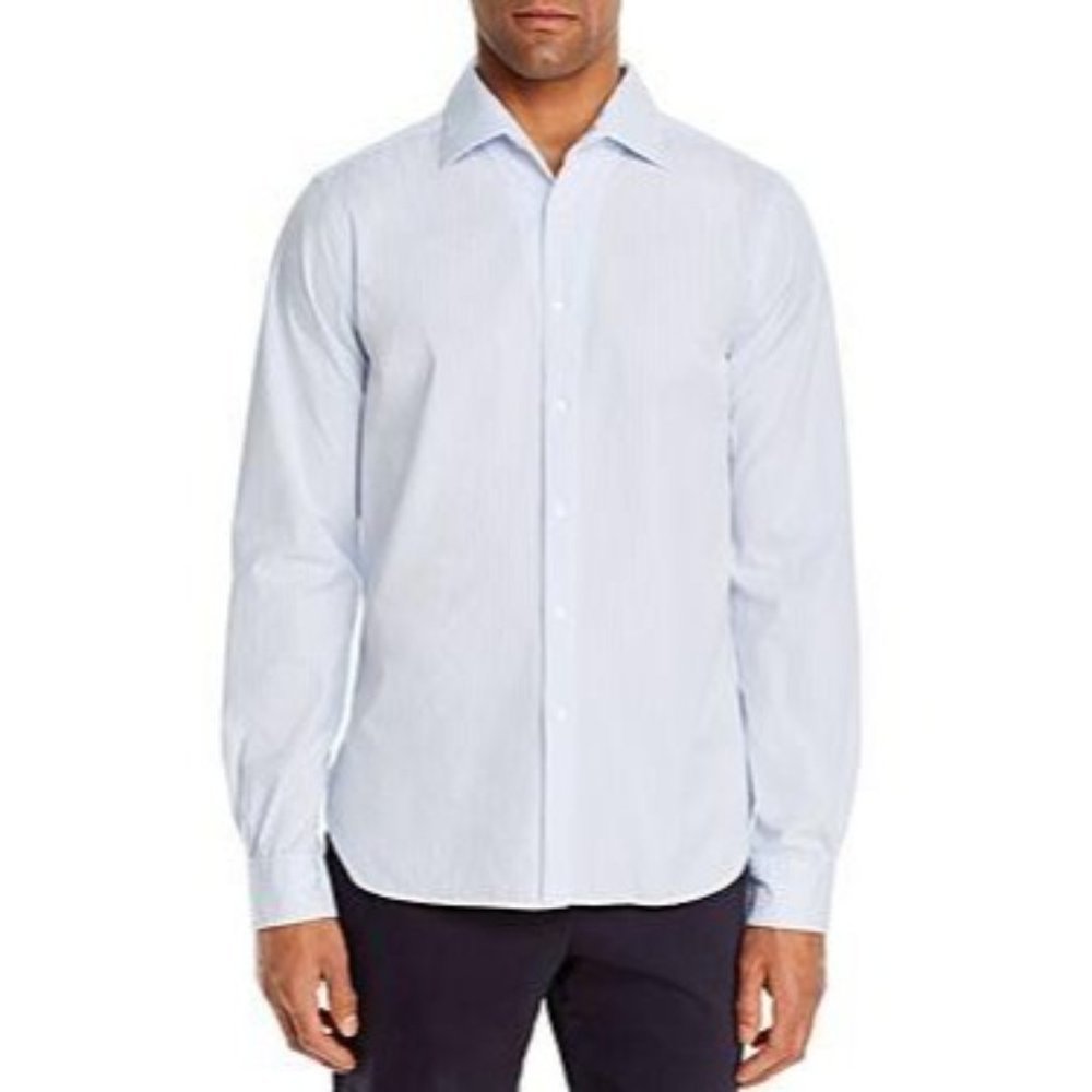 Bloomingdales Mens Pinstripe Button Down Shirt 2XL